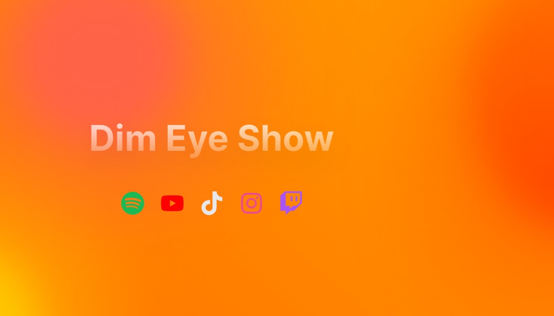 Dim Eye Show podcast website screenshot